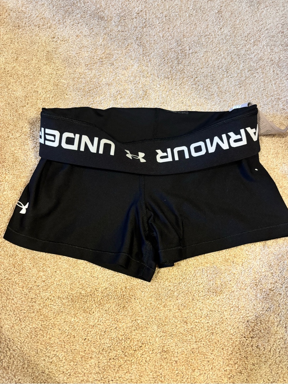 Under Armour Black Women's Performance Bike Shorts with Branded Waistband